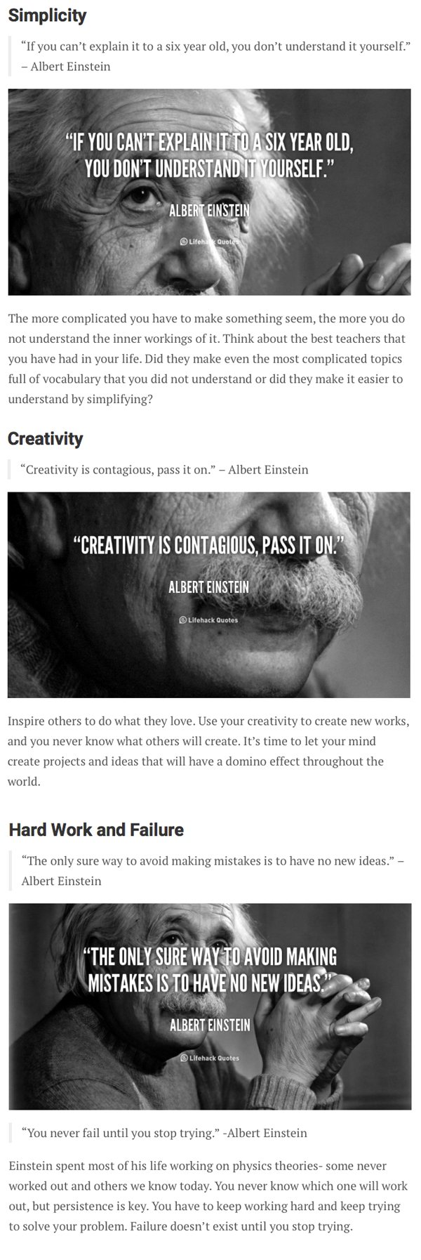 Lifehacker - Albert Einstein