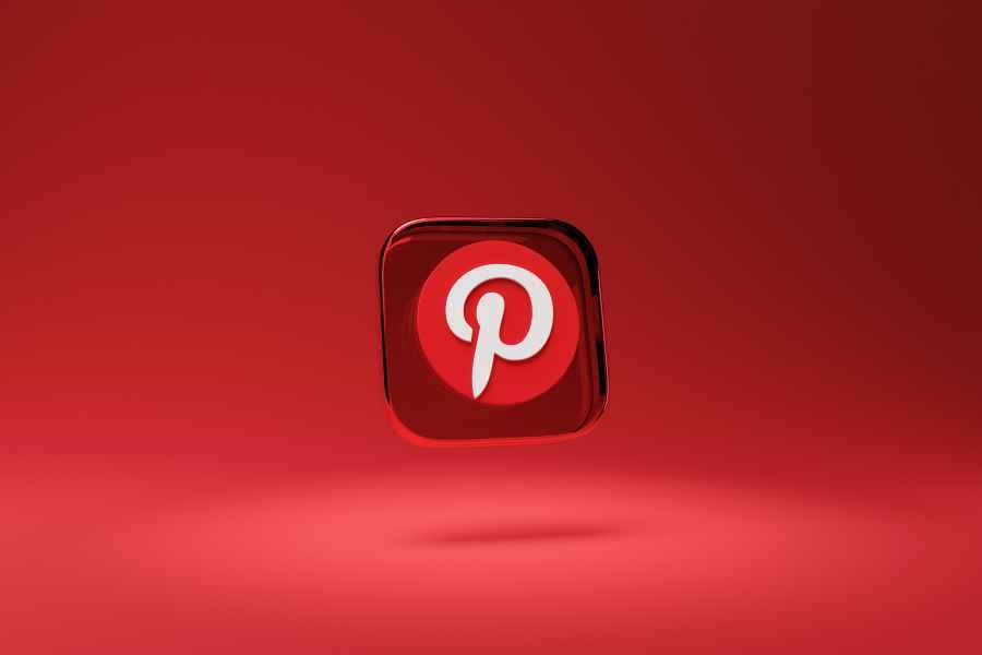 pinterest logo floating in midair