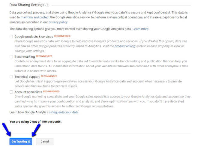 Get Google Analytics Tracking ID