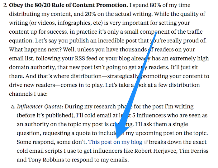 Use backlinks from Quora to promote your content.