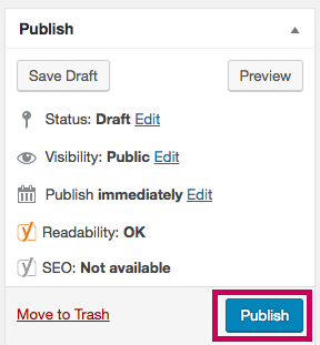 WordPress - Publish