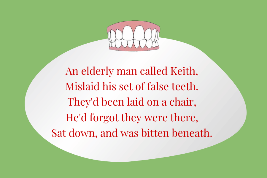 limerick examples Keith's Teeth