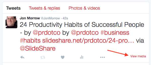 Slide Share - Native Twitter embed 001