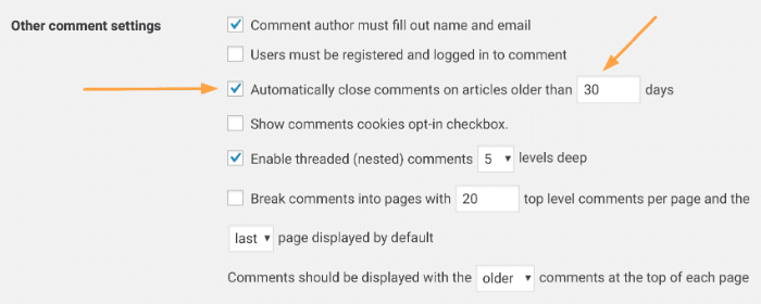 WordPress Close Comments