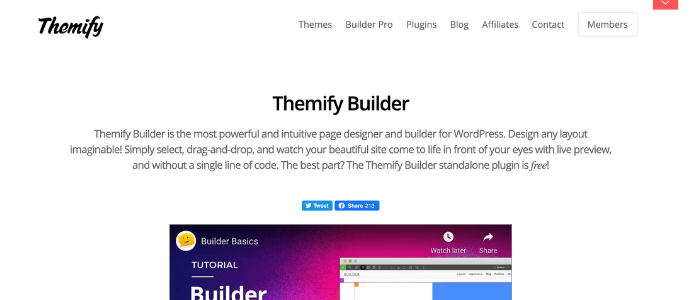 WordPress Page Builders Themify Builder Theme